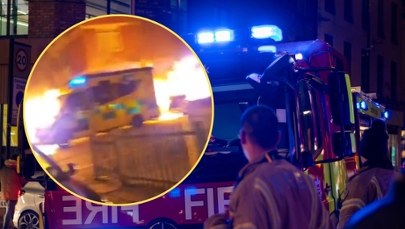 Ogień i eksplozje w Londynie. Spłonęły karetki pogotowia