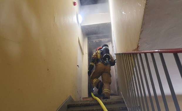 Ogień na dziesiątym piętrze. Pożar w Bielsku-Białej
