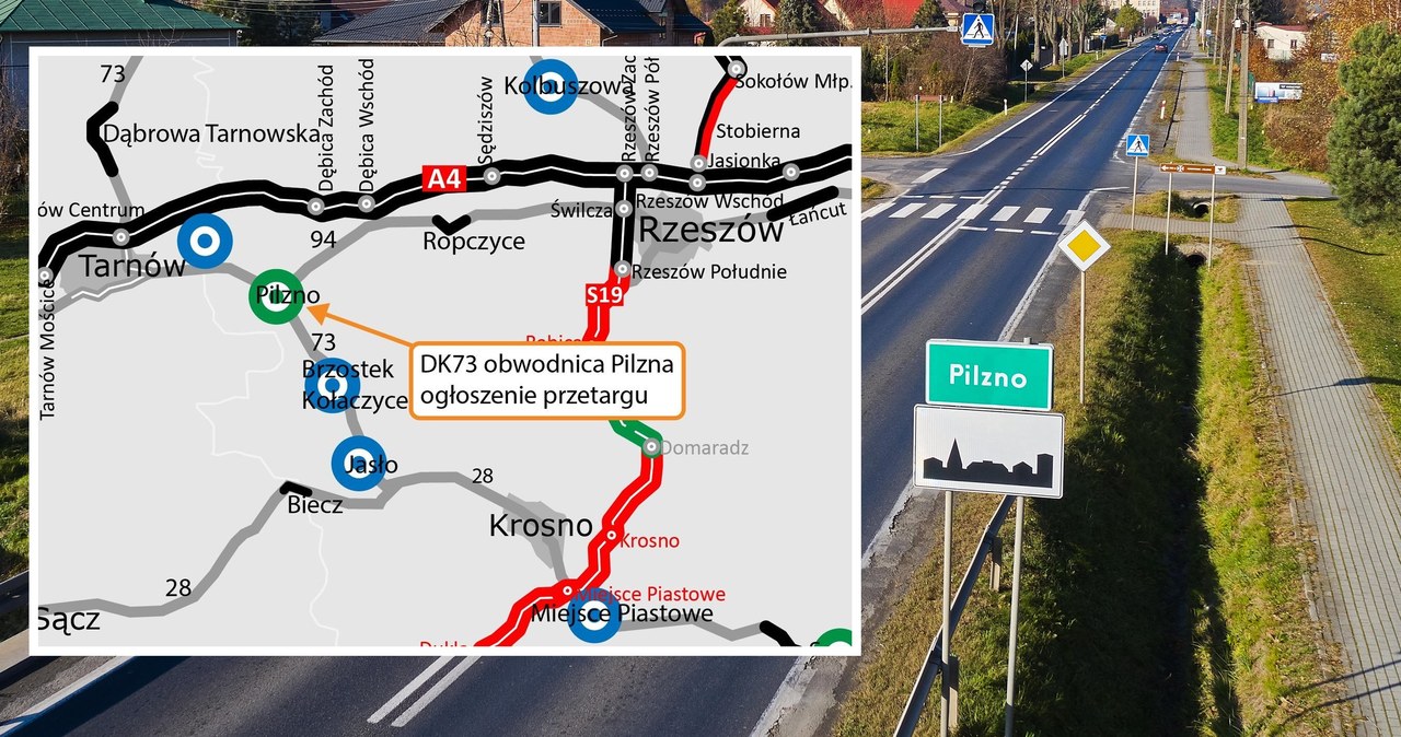 Ogłoszono przetarg na obwodnicę Pilzna w ciągu DK73 /GDDKiA