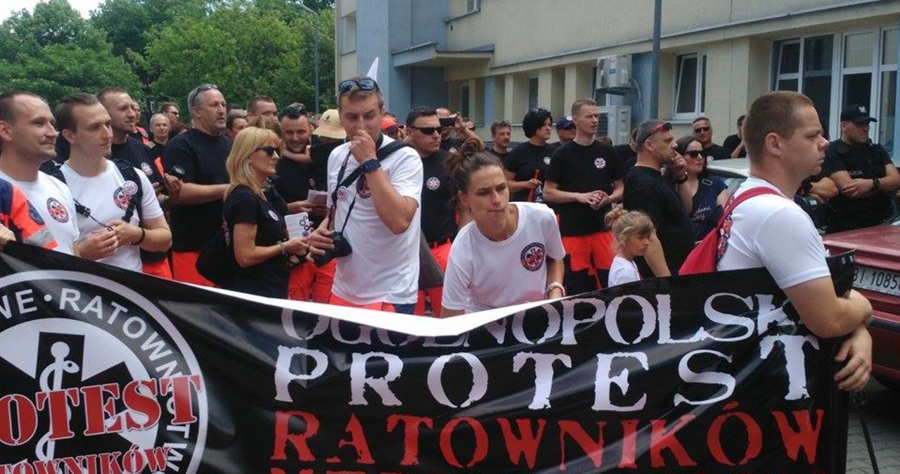 Ogólnopolski protest ratowników medycznych