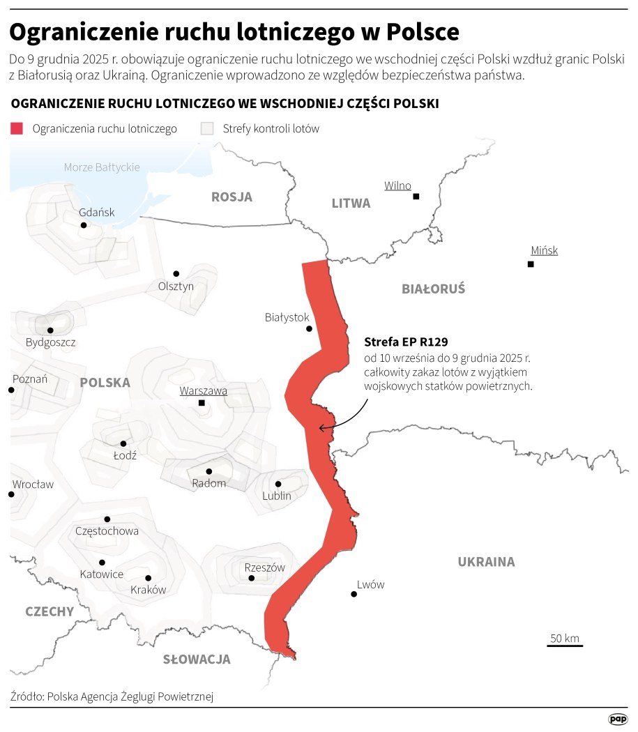 Ograniczenie ruchu lotniczego w Polsce /Mateusz Krymski /PAP