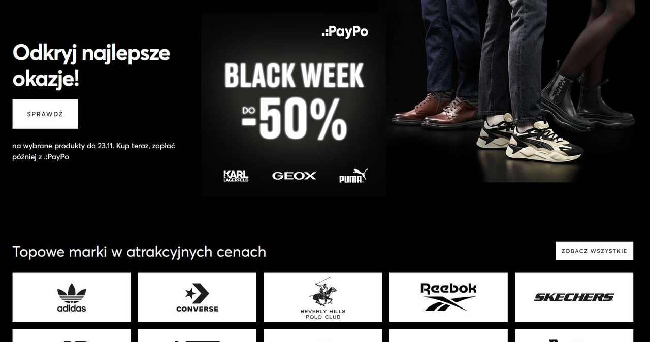 Ogromne rabaty na Black week na eobuwie.pl /eobuwie.pl /INTERIA.PL