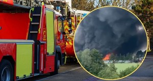 Ogromny pożar fabryki aereozoli w Pomorskiem. Ewakuacja mieszkańców