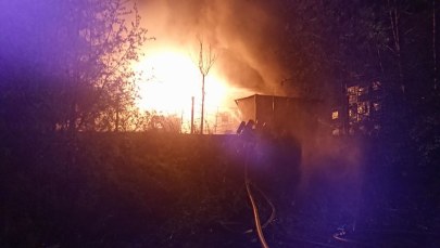 Ogromny pożar w rozlewni z chemikaliami w Żywcu