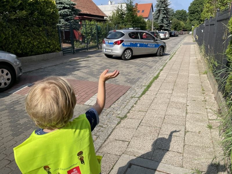 Okazało się, że chłopiec ma dużą wiedzę o policji /Policja Pomorska /Policja