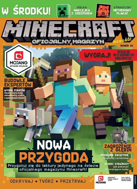 Okładka czasopisma "Minecraft: Oficjalny magazyn" /materiały prasowe