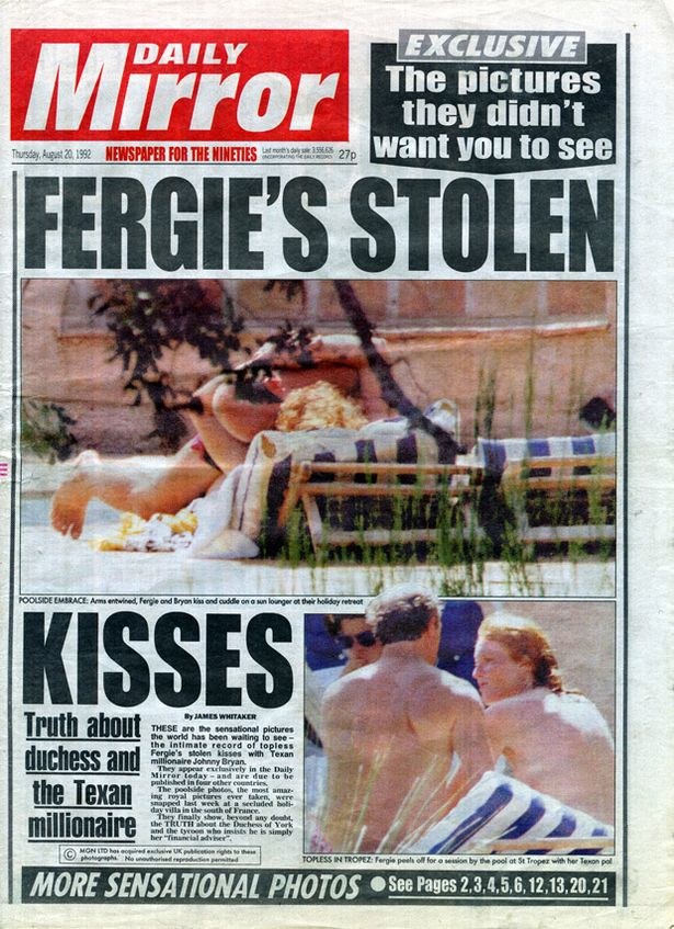 Okładka Daily Mirror, 20 sierpnia 1992 roku /materiały prasowe