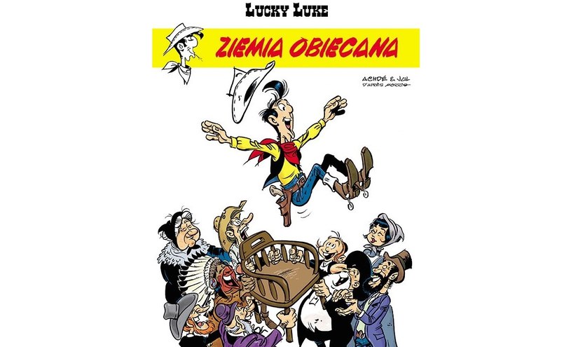 Okładka komiksu "Lucky Luke - Ziemia obiecana" /materiały prasowe