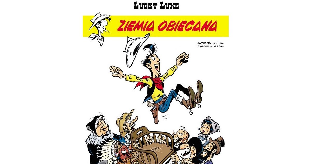 Okładka komiksu "Lucky Luke - Ziemia obiecana" /materiały prasowe