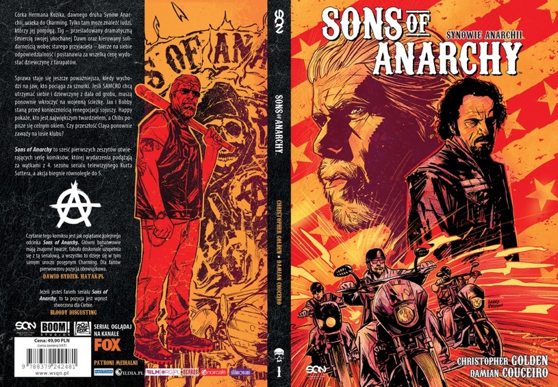 Okładka komiksu "Synowie Anarchii" /SQN /materiały prasowe