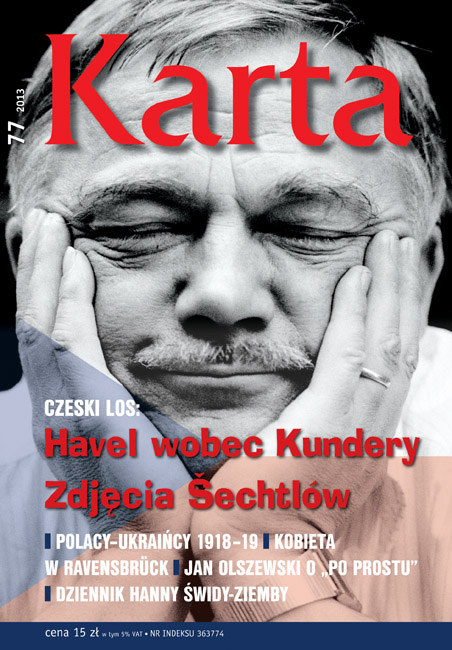 Okładka kwartalnika "Karta" 77/2013 /materiały prasowe