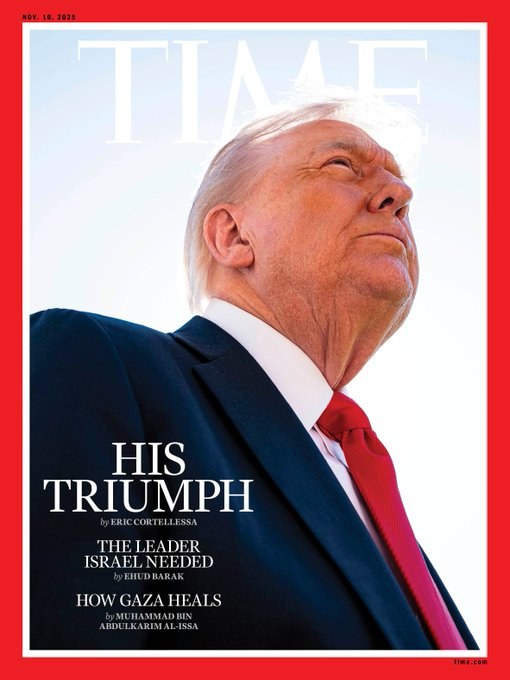 Okładka listopadowego numeru magazynu "Time" nie przypadła do gustu Donaldowi Trumpowi /Time /Twitter