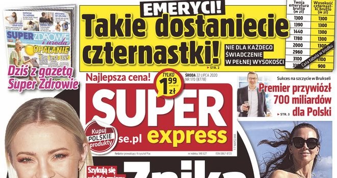 Okładka najnowszego "Super Expressu" /brak /materiały prasowe