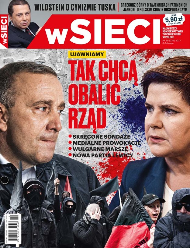 Okładka nowego numeru tygodnika /wSieci /Materiały prasowe