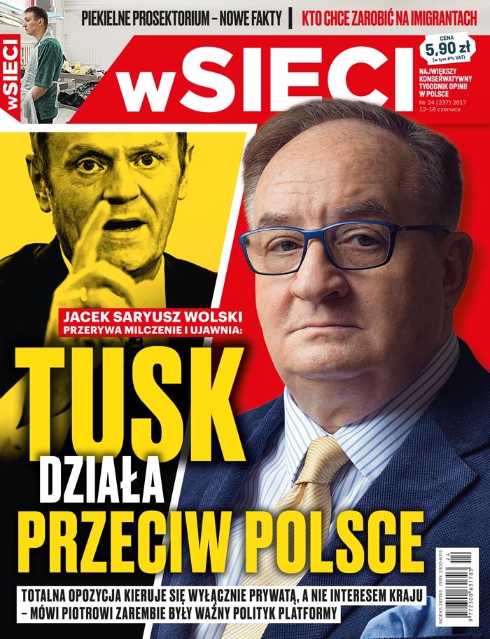 Okładka nowego wydania tygodnika /wSieci /