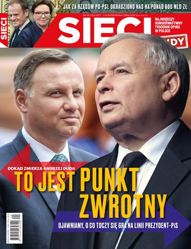 Okładka nowego wydania tygodnika /"Sieci" /