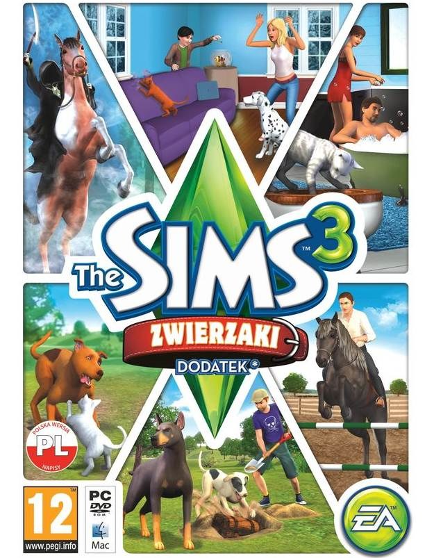 Okładka polskiej wersji gry The Sims 3: Zwierzaki /Informacja prasowa