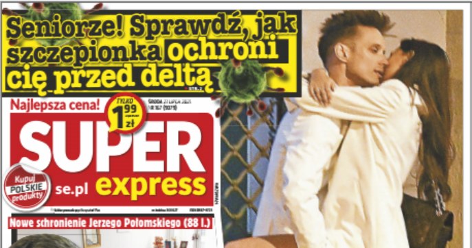 Okładka "Super Expressu" z dnia 21.07.2021 /Super Express /Super Express
