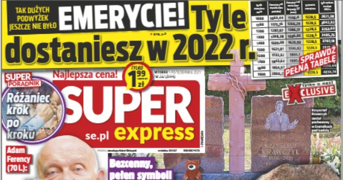 Okładka "Super Expressu" z dnia 5 października 2021 /Super Express /Super Express