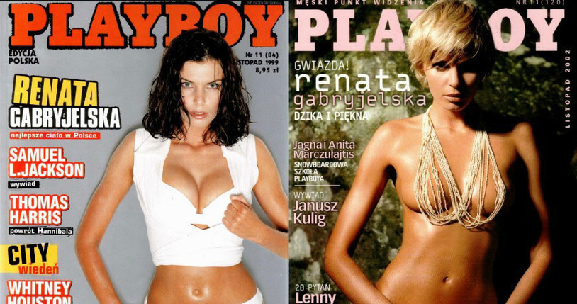 Okładki magazynu Playboy z Renatą Gabryjelską /Playboy /materiały prasowe