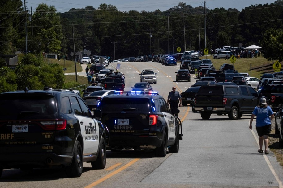 Okolice Apalachee High School w Winder krótko po strzelaninie /CHRISTIAN MONTERROSA /AFP/EAST NEWS