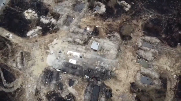 Okopy w Czerwonym Lesie widoczne na filmie z drona /Foto: General Staff of the Armed Forces of Ukraine /