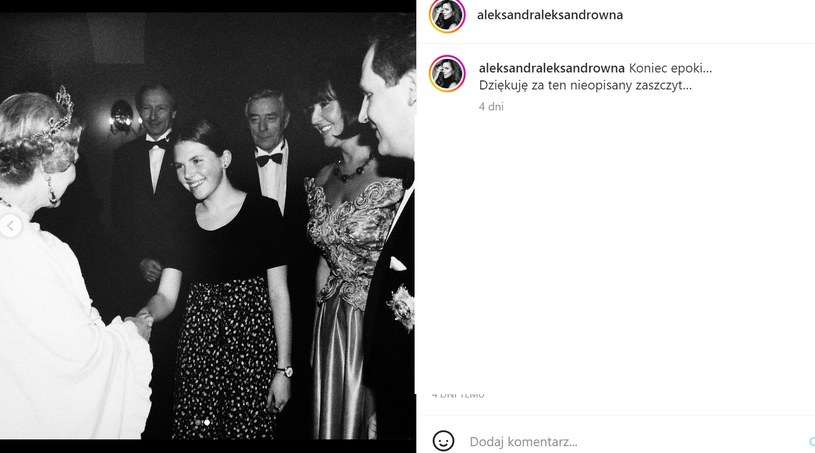 Ola Kwaśniewska na spotkaniu z królową /https://www.instagram.com/aleksandraleksandrowna/?hl=pl/ /Instagram
