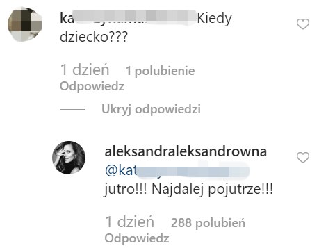 Ola Kwaśniewska odpowiedziała na komentarz pod zdjęciem na Instagramie /Instagram