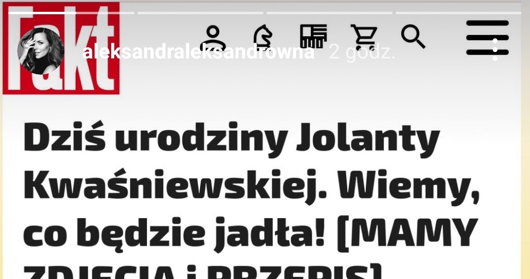 Ola Kwaśniewska w żartobliwy sposób zrelacjonowała urodziny mamy    ///https://www.instagram.com/aleksandraleksandrowna/ /Instagram