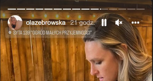 Ola Żebrowska: www.instagram.com/olazebrowska/ /Screen z InstaStory  /Instagram