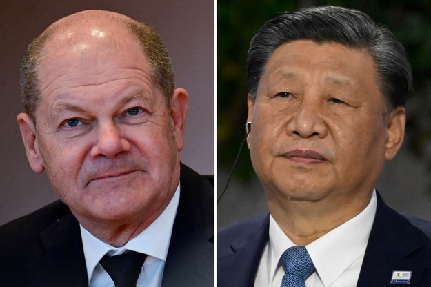 Olaf Scholz i Xi Jinping. /JOHN MACDOUGALL /East News