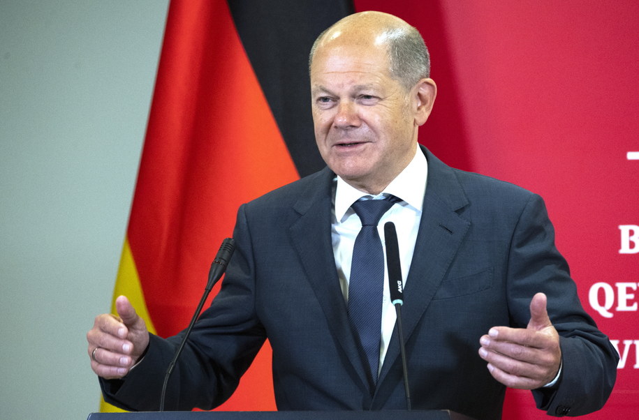 Olaf Scholz w Macedonii Północnej /	GEORGI LICOVSKI /PAP