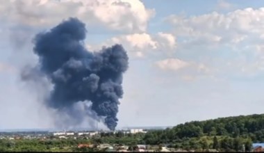 Olbrzymi pożar w Rosji. Niespokojnie w obwodzie biełgorodzkim