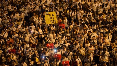 Olbrzymi protest w Hongkongu. "Nie dla ekstradycji do Chin"