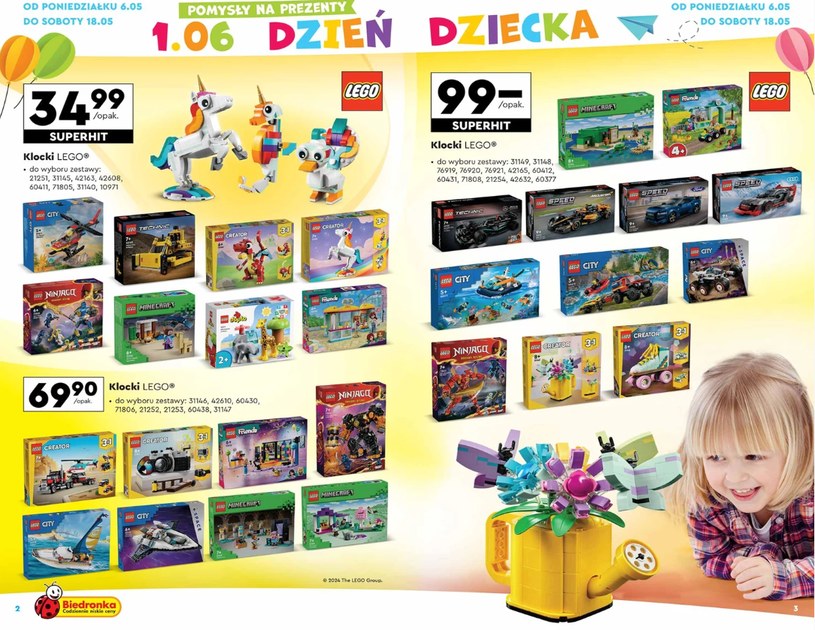 Olbrzymi wybór klocków LEGO na Dzień Dziecka w Biedronce! /Biedronka /INTERIA.PL