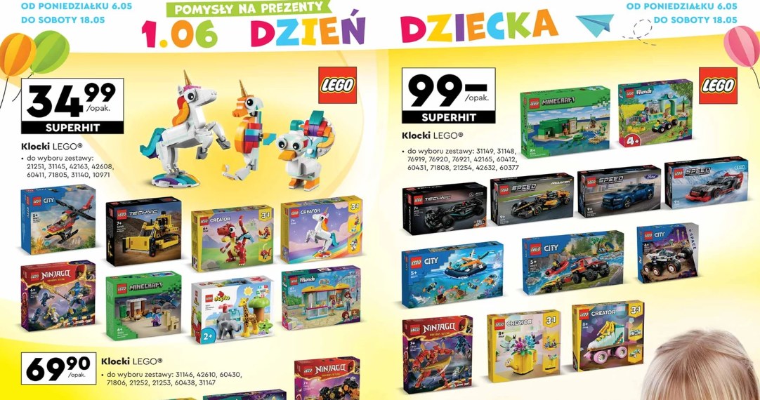 Olbrzymi wybór klocków LEGO na Dzień Dziecka w Biedronce! /Biedronka /INTERIA.PL