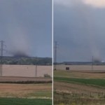 trąba powietrzna Olbrzymia trąba powietrzna na Śląsku. Film budzi grozę