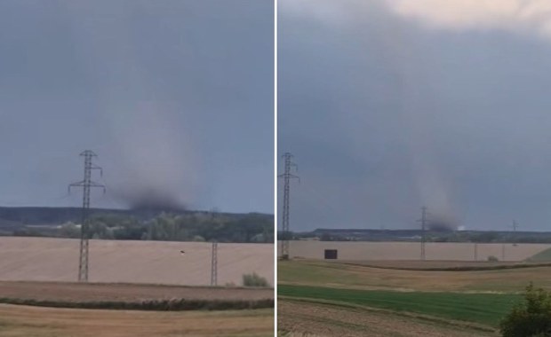 Olbrzymia trąba powietrzna na Śląsku. Film budzi grozę