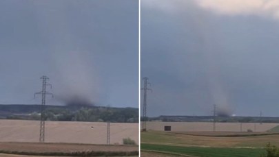 Olbrzymia trąba powietrzna na Śląsku. Film budzi grozę