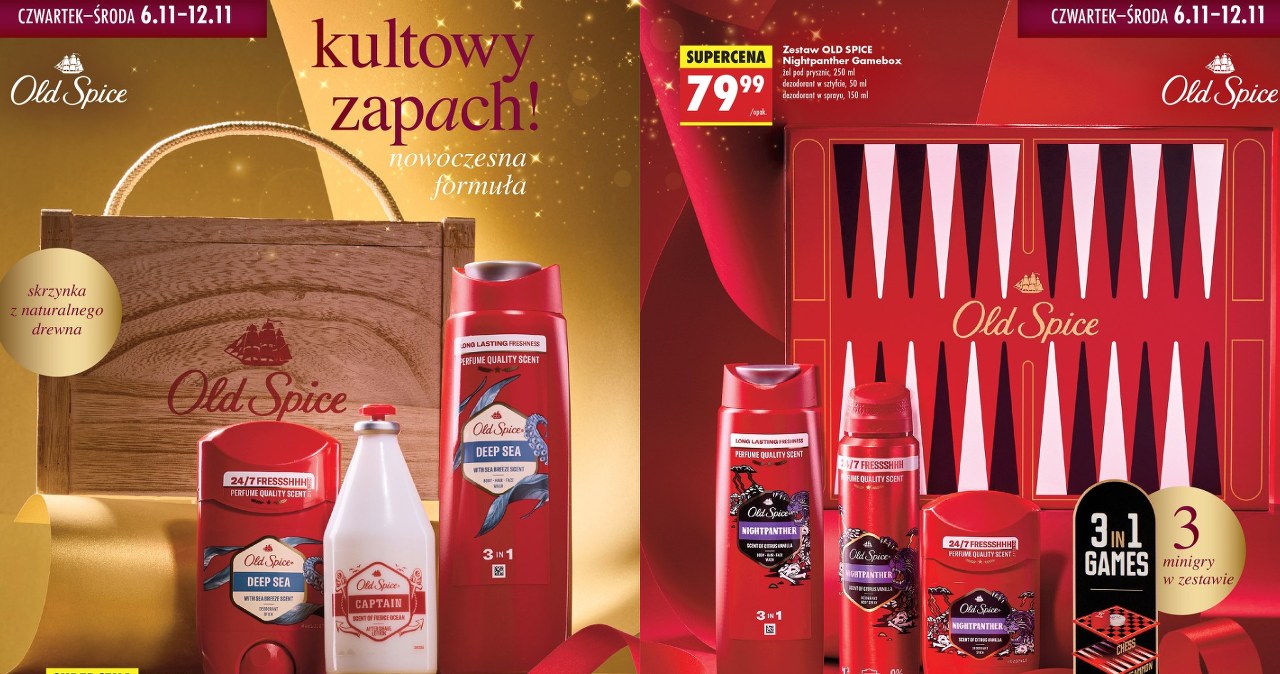 Old Spice w świątecznej odsłonie – klasyka, która zawsze się sprawdza /Biedronka /INTERIA.PL