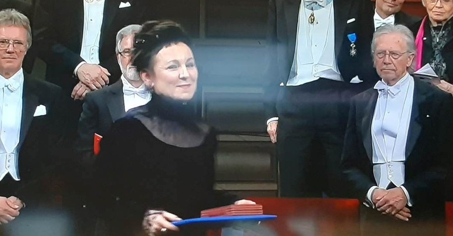 Olga Tokarczuk odbiera Nobla /RMF FM