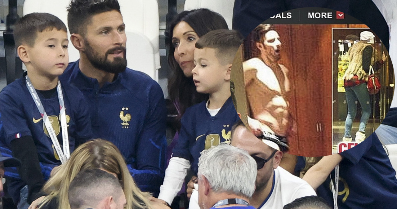 Olivier Giroud z rodziną i na zdjęciu z hotelu /Mike Hewitt /Getty Images