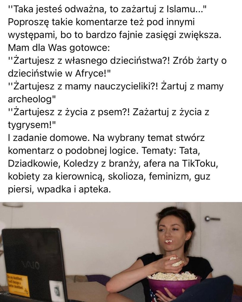 Olka Szczęśniak /@olka.szczesniak.standup /Instagram