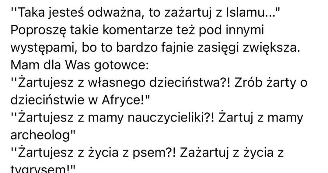 Olka Szczęśniak /@olka.szczesniak.standup /Instagram