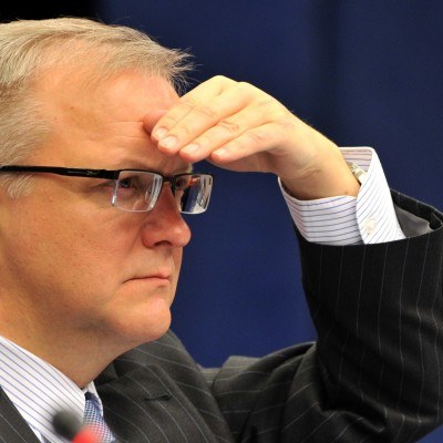 Olli Rehn, unijny komisarz ds. gospodarczych i walutowych /AFP