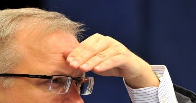 Olli Rehn, unijny komisarz ds. gospodarczych i walutowych /AFP