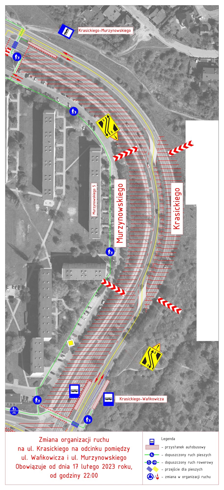 Olsztyn: Ul. Krasickiego pomiędzy ul. Murzynowskiego a ul. Wańkowicza /UM Olsztyn /