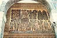 Omajjadzi, mozaika w meczecie Omajjadów w Damaszku /Encyklopedia Internautica