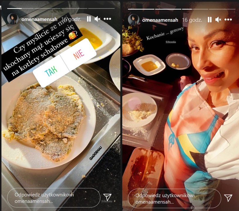 Omenaa gotuje w osobliwym fartuszku! /Instagram