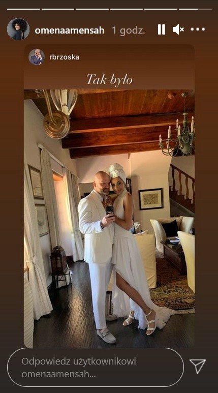 Omenaa Mensah wspomina ślub na Instagramie /Instagram